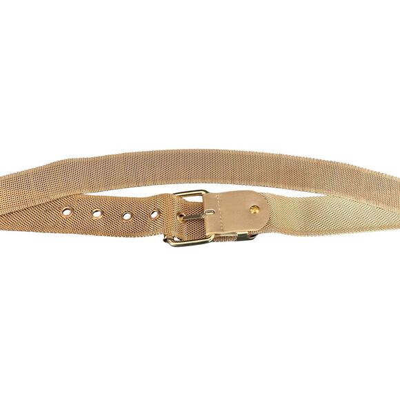 Exquisite Gold Tone Mesh Metal Waist Belt Adjustable XL 39-42” 1.5” Preowned - Picture 5 of 6